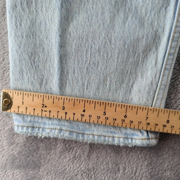 Abercrombie Jeans Womens 29 Light Wash 90s Straight High Rise Curve Love Y2K - Picture 9 of 10